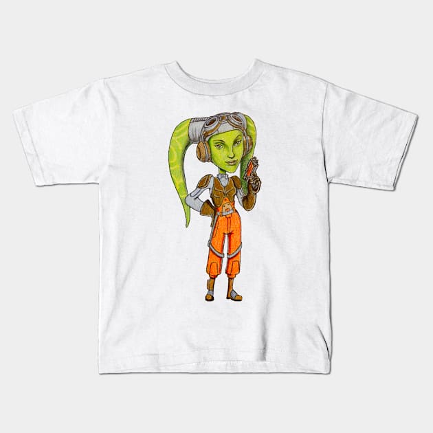 Hera Syindulla Art Kids T-Shirt by tabslabred